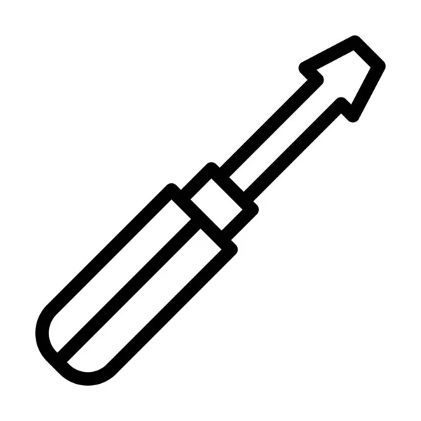 Schraubenzieher Vector Thick Line Icon Für Den Persönlichen Und Kommerziellen — Stockvektor