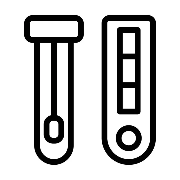 Pcr Test Vector Thick Line Icon Für Den Persönlichen Und — Stockvektor