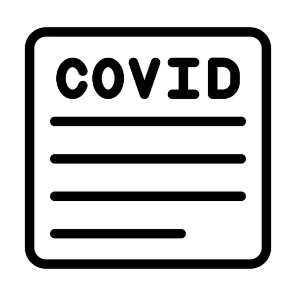 Covid Report Vector Thick Line Icon Personal Commercial Use — Stockový vektor