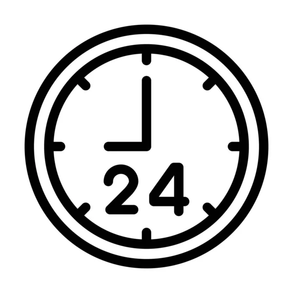 Stunden Vector Thick Line Icon Für Den Persönlichen Und Kommerziellen — Stockvektor