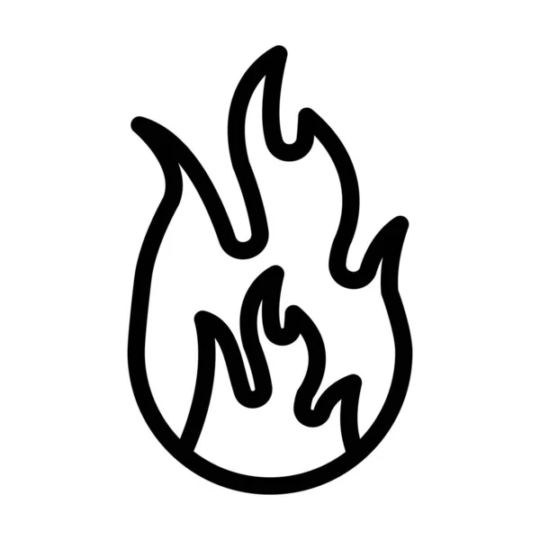 Icono Línea Gruesa Del Vector Del Fuego Para Uso Personal — Archivo Imágenes Vectoriales