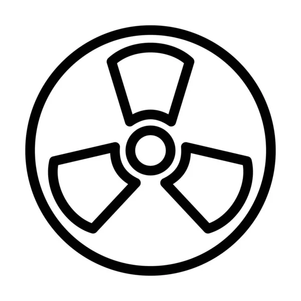 Radioaktivität Vector Thick Line Icon Für Den Persönlichen Und Kommerziellen — Stockvektor