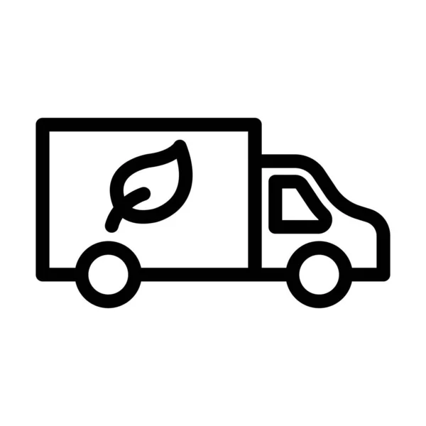 Eco Transporation Vector Thick Line Icon Personal Commercial Use — 스톡 벡터