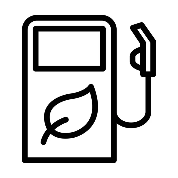 Eco Fuel Vector Thick Line Icon Für Den Persönlichen Und — Stockvektor