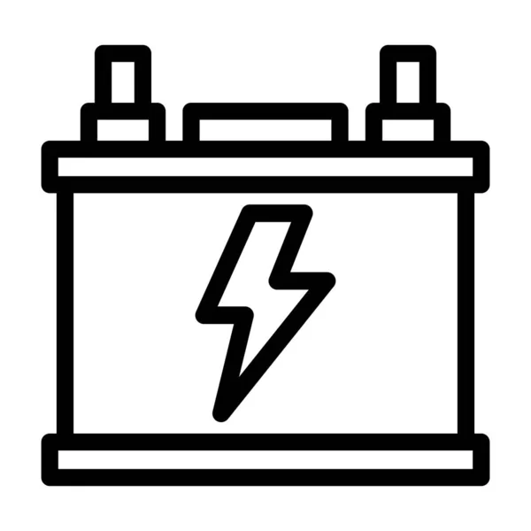 个人和商业用途的电池矢量重线图标 — 图库矢量图片