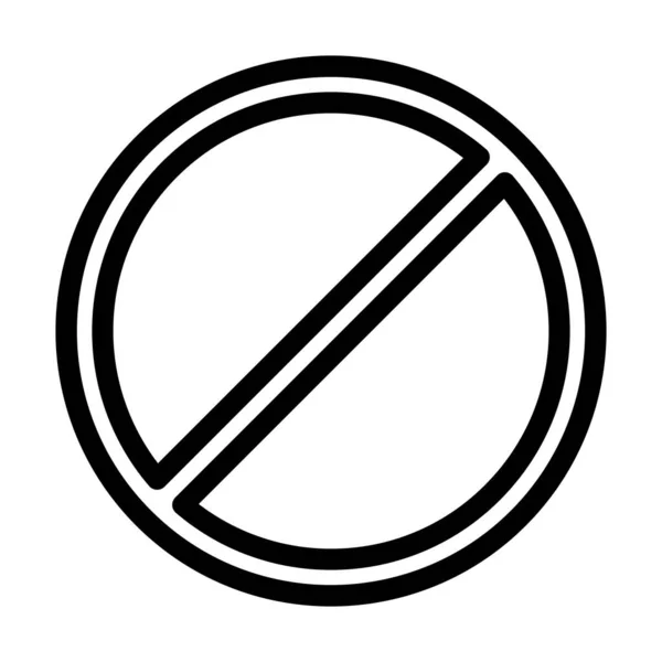 Signo Prohibido Vector Thick Line Icono Para Uso Personal Comercial — Archivo Imágenes Vectoriales