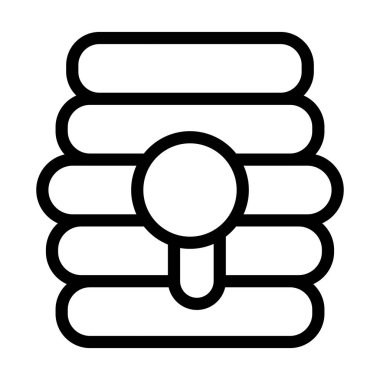 Arı Kovanı Kalın Çizgi Simgesi Kişisel ve Ticari Kullanım İçin