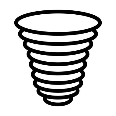 Rüzgâr Fırtınası Vektörü Kalın Hat Simgesi Kişisel ve Ticari Kullanım İçin