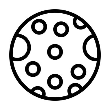 Kişisel ve ticari kullanım için Ay Vektörü Kalın Çizgi Simgesi