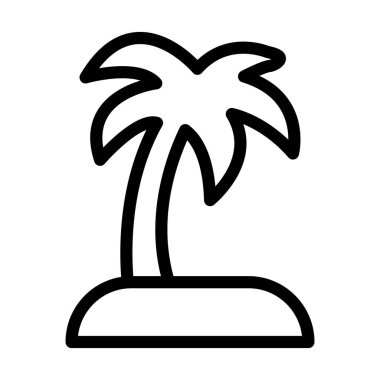 Ada Vektörü Kalın Çizgi Kişisel ve Ticari Kullanım Simgesi