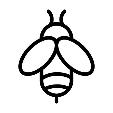 Arı Vektörü Kalın Çizgi Kişisel ve Ticari Kullanım Simgesi