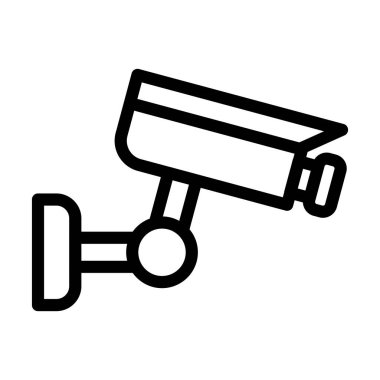 Kişisel ve ticari kullanım için Güvenlik Kamerası Vektör Kalın Çizgi Simgesi