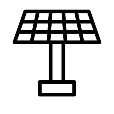 Kişisel ve ticari kullanım için Güneş Paneli Kalın Çizgi Simgesi