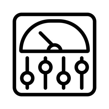 Kişisel ve ticari kullanım için Kontrol Paneli Vektör Kalın Çizgi Simgesi