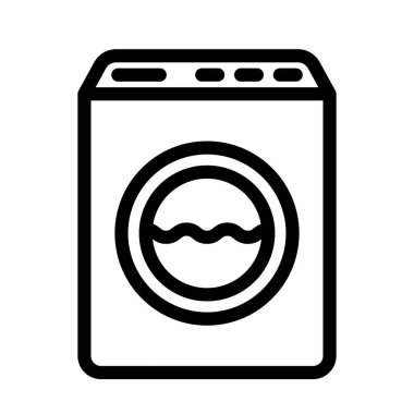 Çamaşır Makinesi Kalın Çizgi Simgesi Kişisel ve Ticari Kullanım İçin