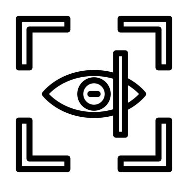 Kişisel ve ticari kullanım için Göz Tarayıcı Kalın Çizgi Simgesi