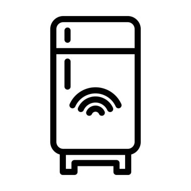 Kişisel ve ticari kullanım için Buzdolabı Vektör Kalın Çizgisi Simgesi