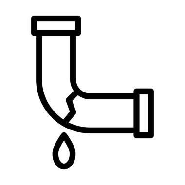 Kişisel ve ticari kullanım için Sızdırma Vektörü Kalın Çizgi Simgesi