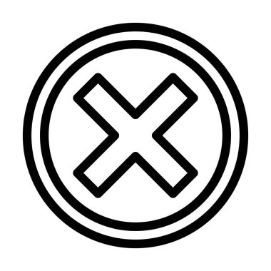 Kişisel ve Ticari Kullanım İçin Vektör Kalın Çizgi Simgesini Reddet