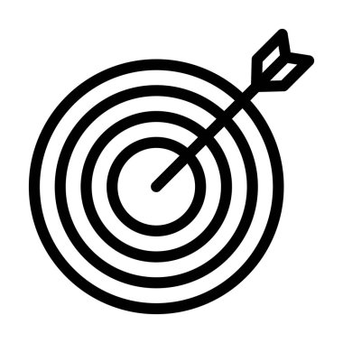 Kişisel ve ticari kullanım için Hedef Vektör Kalın Çizgi Simgesi
