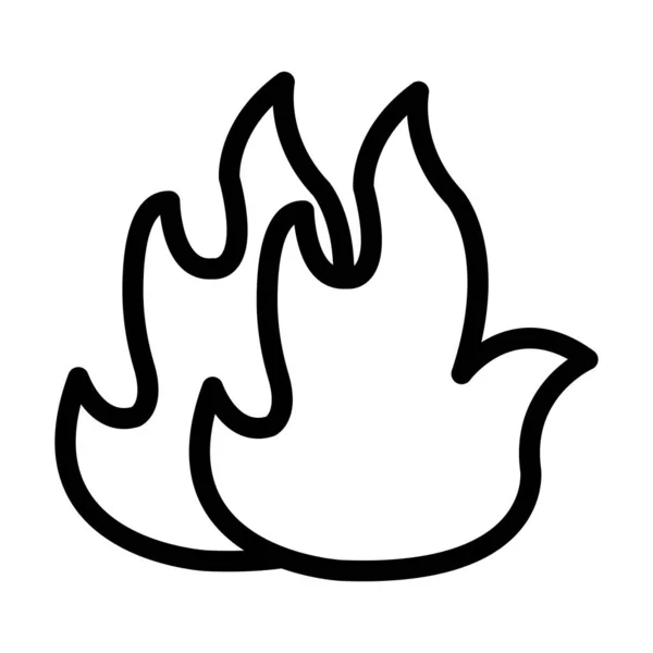 Fire Vector Thick Line Icon Für Den Persönlichen Und Kommerziellen — Stockvektor