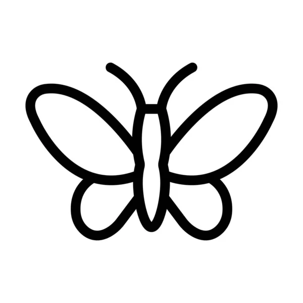 Icône Épaisse Ligne Vecteur Papillon Pour Usage Personnel Commercial — Image vectorielle
