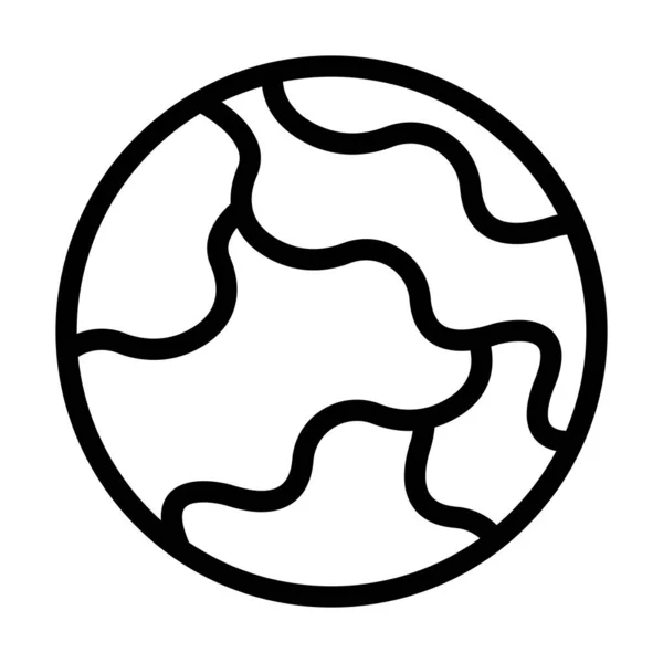 Earth Vector Thick Line Icon Pentru Personal Comercial — Vector de stoc