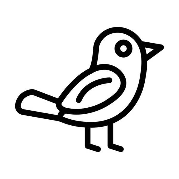Kişisel Ticari Kullanım Için Kuş Vektörü Kalın Çizgi Simgesi — Stok Vektör