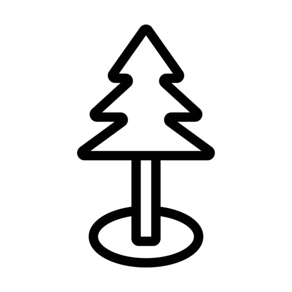 Πεύκο Δέντρο Διάνυσμα Παχιά Γραμμή Εικονίδιο Για Προσωπική Και Εμπορική — Διανυσματικό Αρχείο