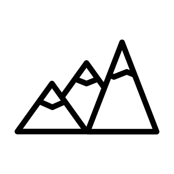 Ikon Garis Tebal Vektor Gunung Untuk Penggunaan Pribadi Dan Komersial - Stok Vektor