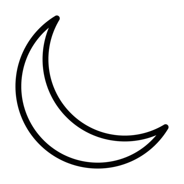 Moon Vector Thick Line Icon Pentru Personal Comercial — Vector de stoc