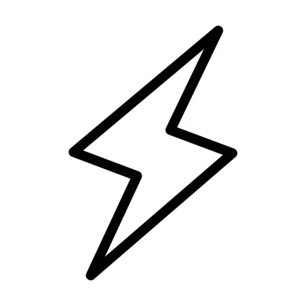Lightning Vector Dikke Lijn Pictogram Voor Persoonlijk Commercieel Gebruik — Stockvector