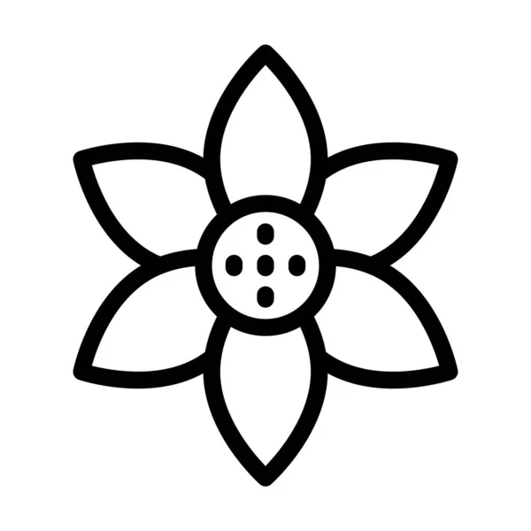 Sonnenblumen Vector Thick Line Icon Für Den Persönlichen Und Kommerziellen — Stockvektor