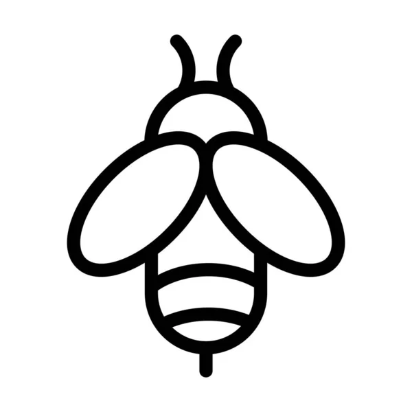 Значок Толстой Линии Пчелиного Вектора Личного Коммерческого Использования — стоковый вектор