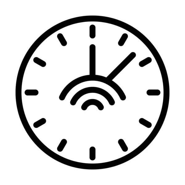 Έξυπνο Ρολόι Διάνυσμα Παχιά Γραμμή Εικονίδιο Για Προσωπική Και Εμπορική — Διανυσματικό Αρχείο