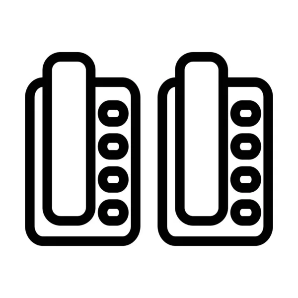 Intercom Vector Thick Line Icon Für Den Persönlichen Und Kommerziellen — Stockvektor
