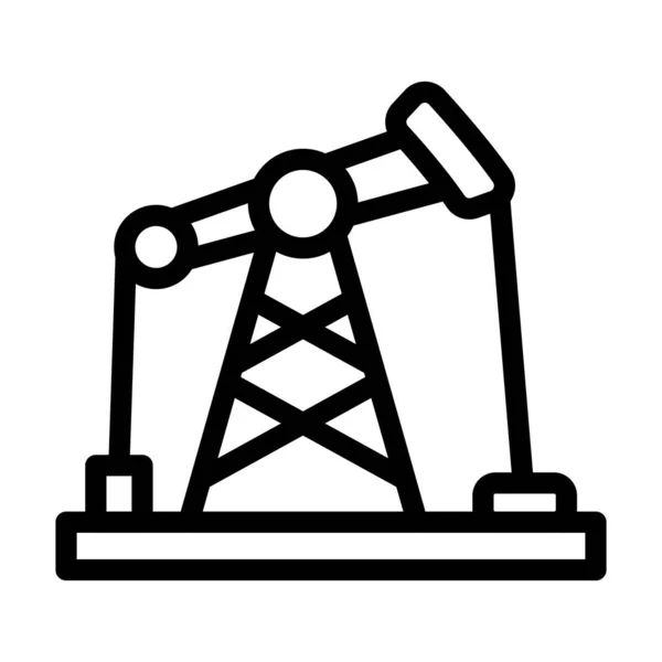 Іконка Векторного Видобутку Нафти Товста Лінія Особистого Комерційного Використання — стоковий вектор