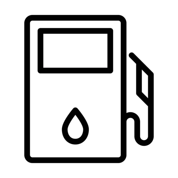 Gaspumpe Vector Thick Line Icon Für Den Persönlichen Und Kommerziellen — Stockvektor