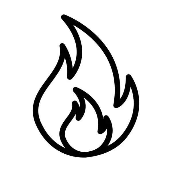 Значок Толстая Линия Огня Личного Коммерческого Использования — стоковый вектор