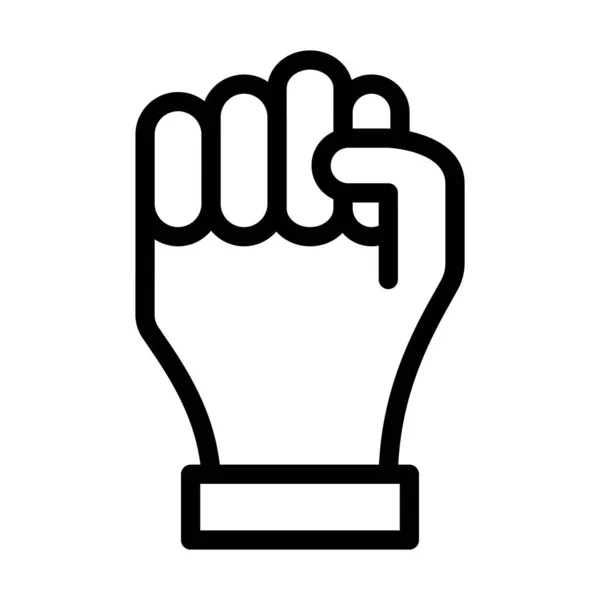 Protest Vector Thick Line Icon Für Den Persönlichen Und Kommerziellen — Stockvektor