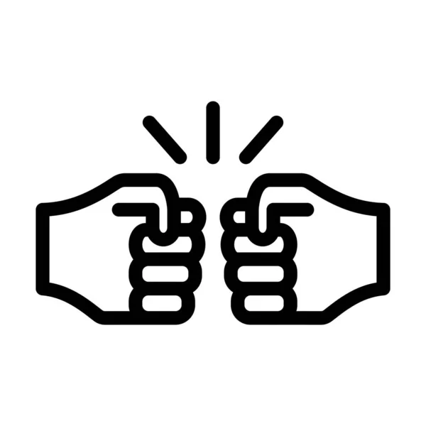 Konfliktvektor Thick Line Icon Für Den Persönlichen Und Kommerziellen Gebrauch — Stockvektor