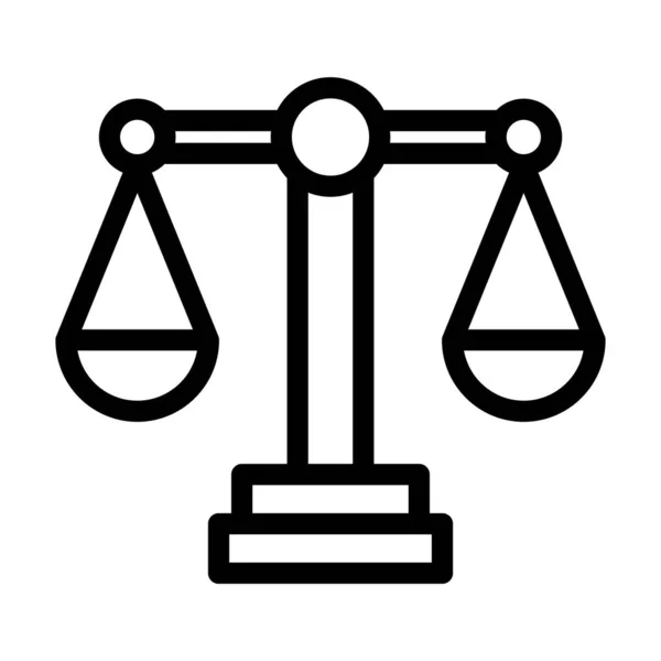Law Vector Thick Line Icon Für Den Persönlichen Und Kommerziellen — Stockvektor