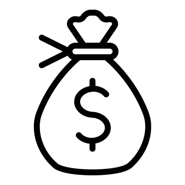 Χρήματα Τσάντα Διάνυσμα Παχιά Γραμμή Εικονίδιο Για Προσωπική Και Εμπορική — Διανυσματικό Αρχείο