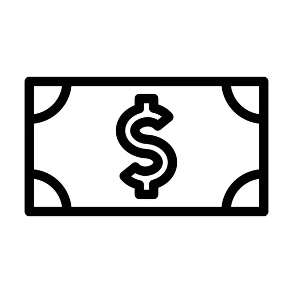 Χρήματα Διάνυσμα Παχιά Γραμμή Εικονίδιο Για Προσωπική Και Εμπορική Χρήση — Διανυσματικό Αρχείο