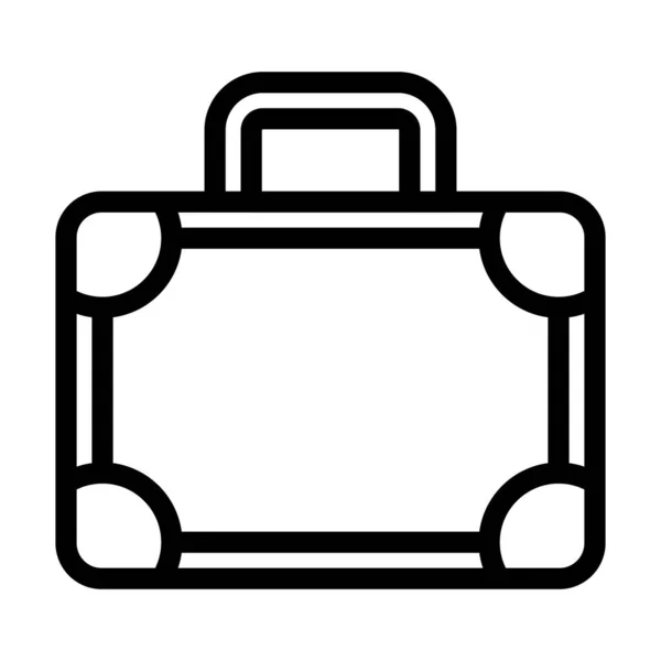 Maletín Vector Thick Line Icono Para Uso Personal Comercial — Archivo Imágenes Vectoriales