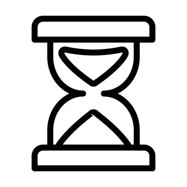 Stunde Glas Vector Thick Line Icon Für Den Persönlichen Und — Stockvektor