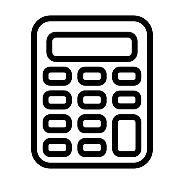 Calculadora Vector Thick Line Icono Para Uso Personal Comercial — Vector de stock