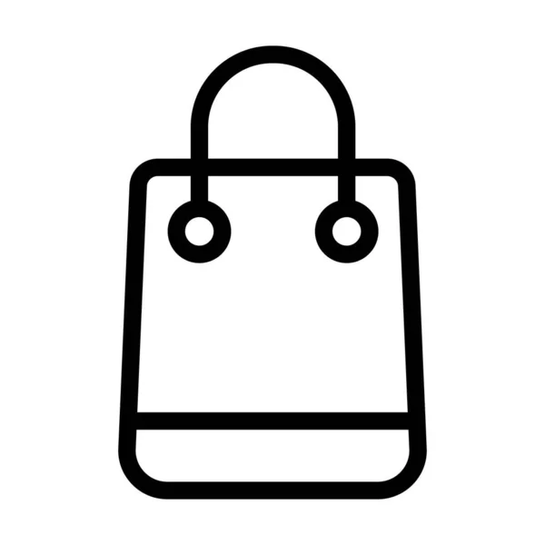 Shopping Bag Vector Thick Line Icon Für Den Persönlichen Und — Stockvektor