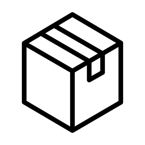 Parcel Vector Thick Line Icon Für Den Persönlichen Und Kommerziellen — Stockvektor
