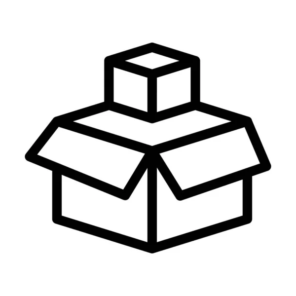 Box Vector Dikke Lijn Pictogram Voor Persoonlijk Commercieel Gebruik — Stockvector